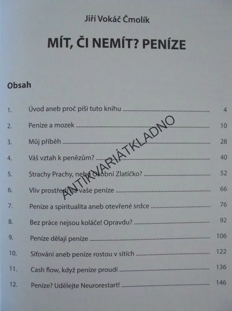 MÍT ČI NEMÍT? PENÍZE JSOU VÝSLEDKEM PROGRAMŮ V VAŠEM MOZKU! ČMOLÍK