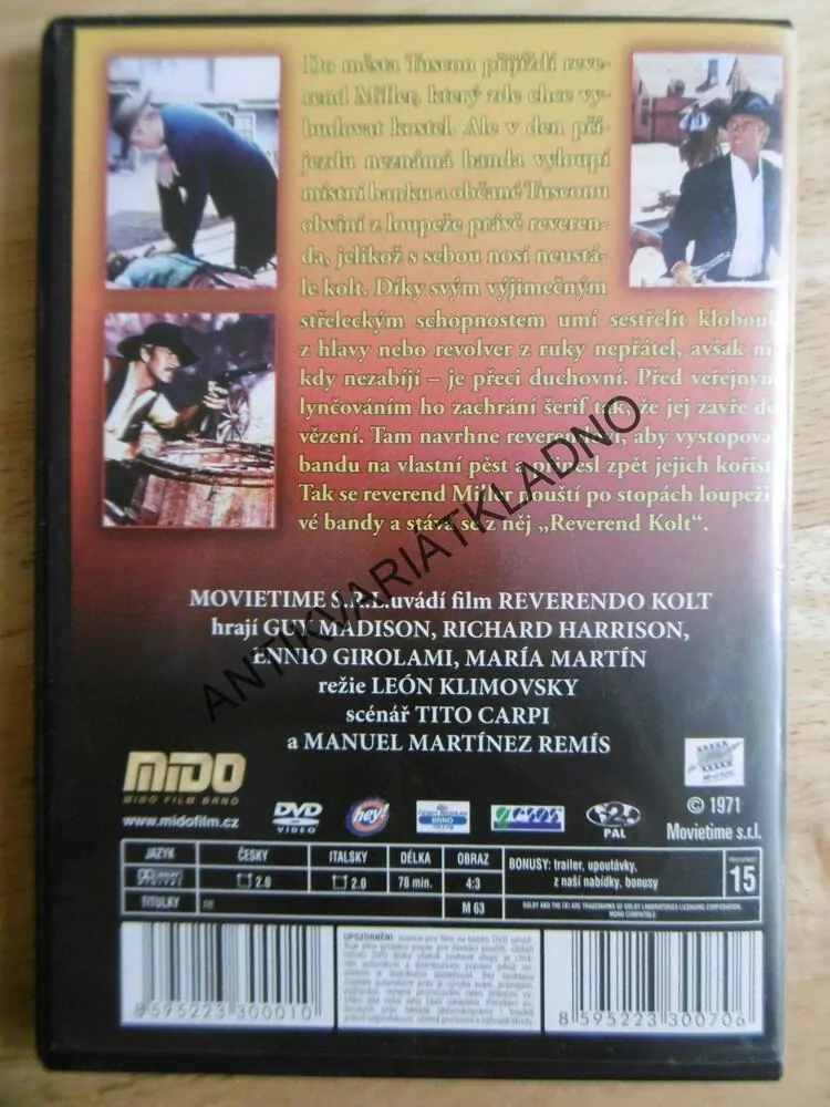 REVEREND KOLT, DVD FILM