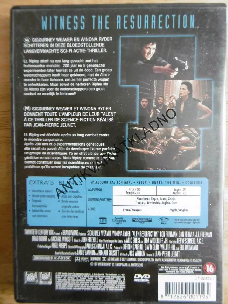 ALIEN, VETŘELEC, DVD FILM