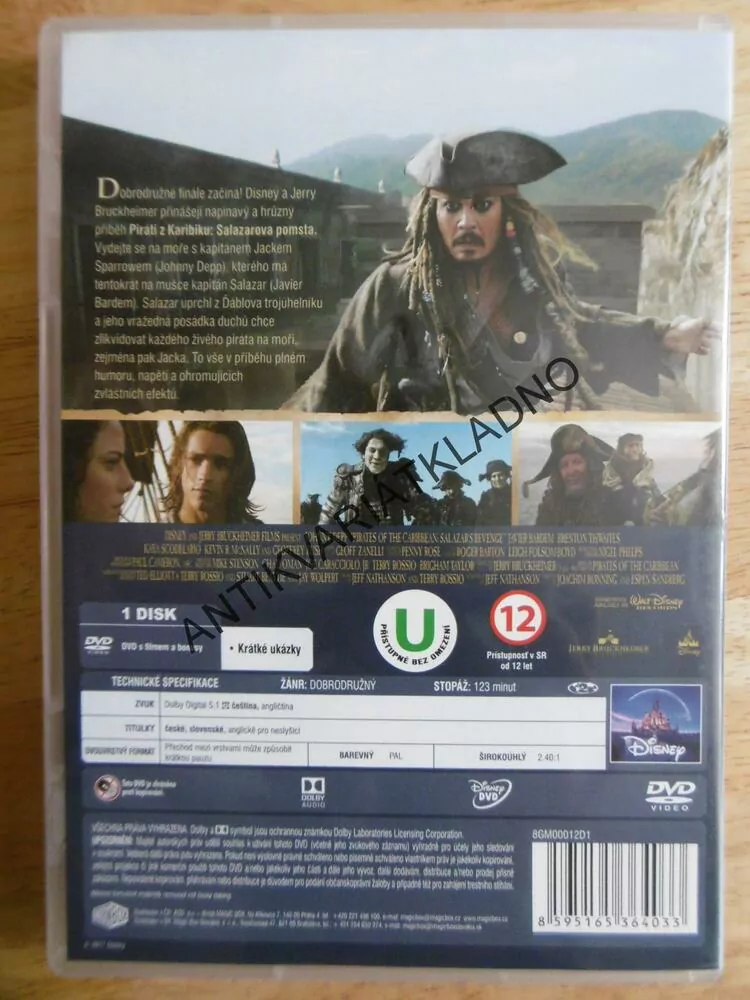 PIRÁTI Z KARIBIKU, SALAZAROVA POMSTA, DVD FILM