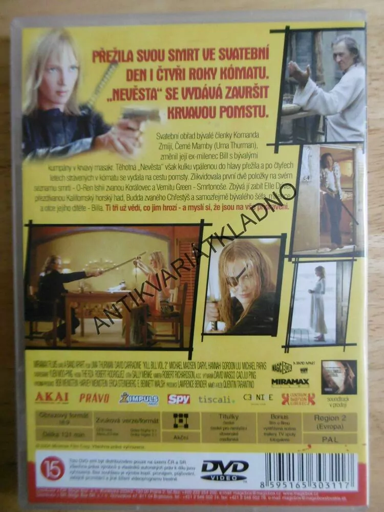 KILL BILL,2., UMA THURMAN, DVD FILM