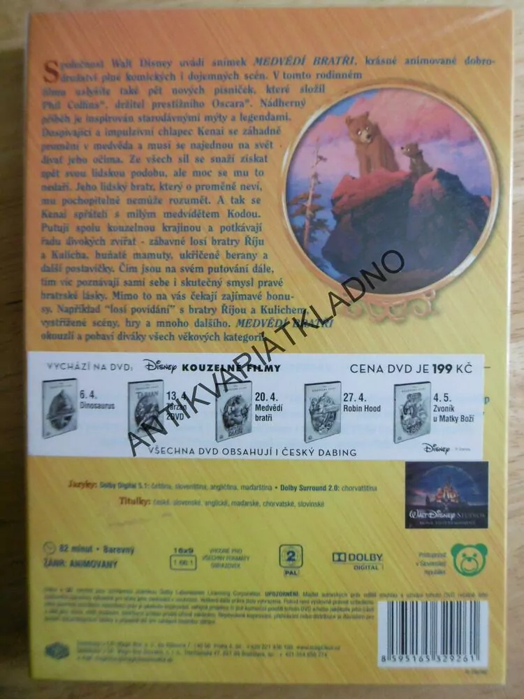 MEDVĚDÍ BRATŘI, DVD FILM