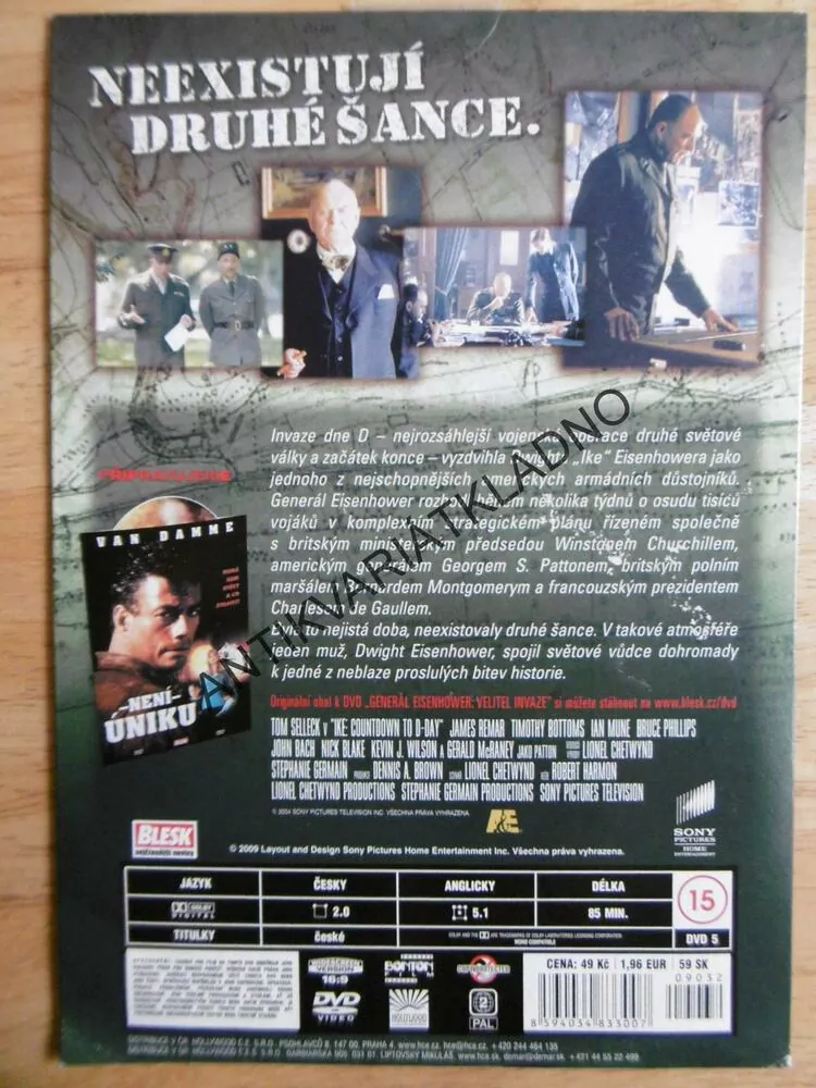 GENERÁL EISENHOWER, VELITEL INVAZE, DVD FILM