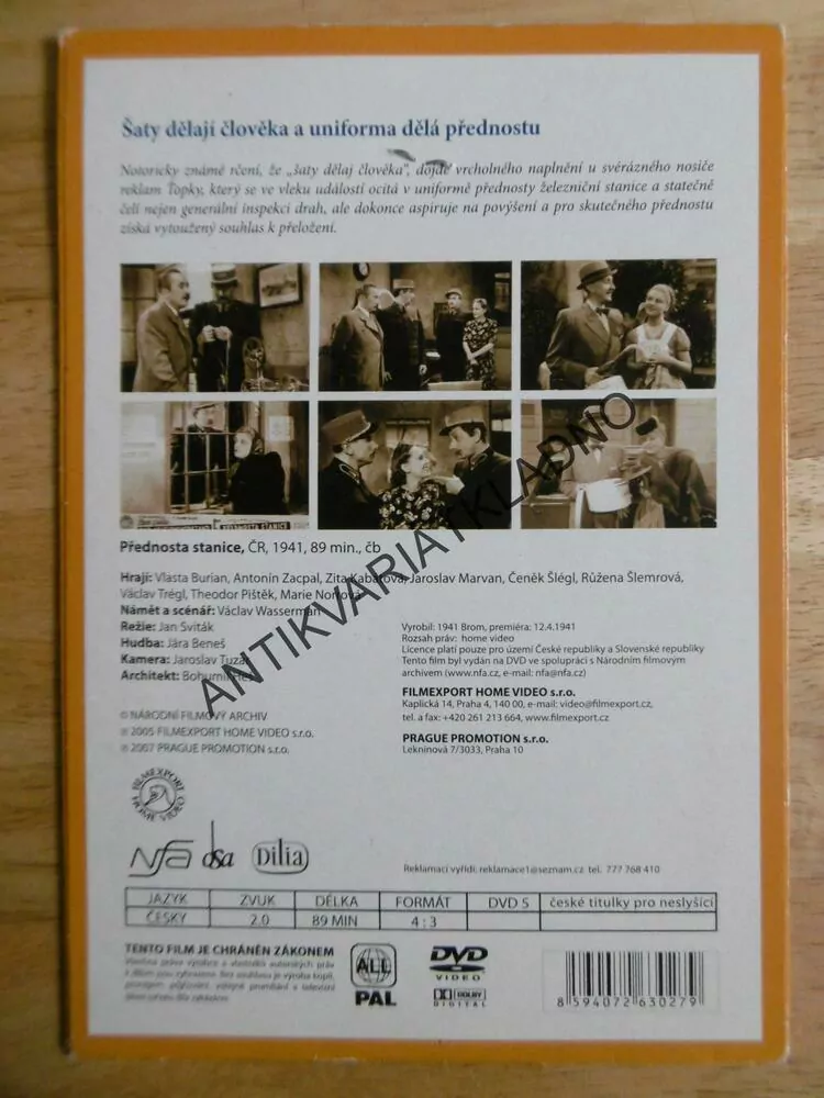 PŘEDNOSTA STANICE, DVD FILM  ČR