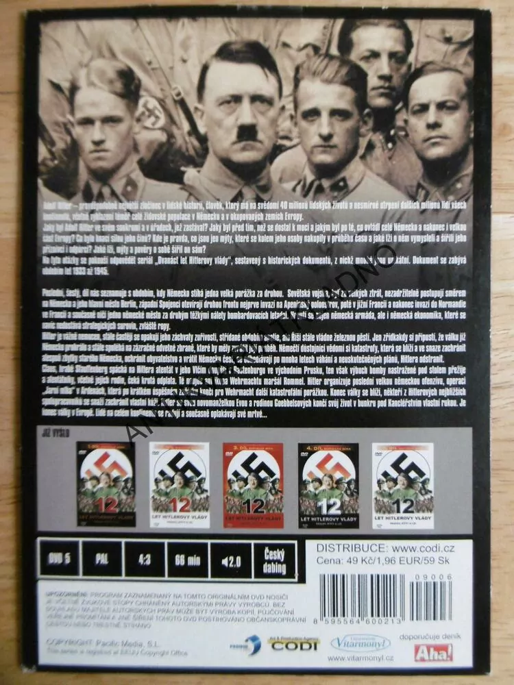 12 LET HITLEROVY VLÁDY, 6., DOKUMENT DVD FILM 2.SVĚT.VÁLKA,