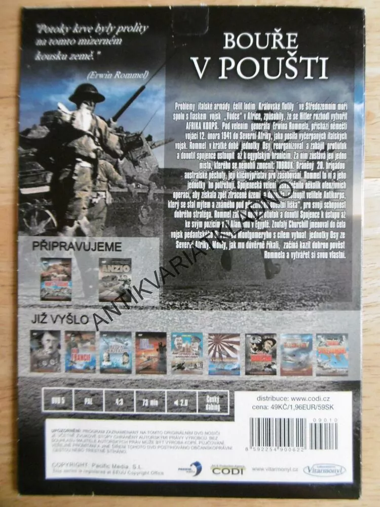 BOUŘE V POUŠTI, DVD FILM 2.SVĚT.VÁLKA,