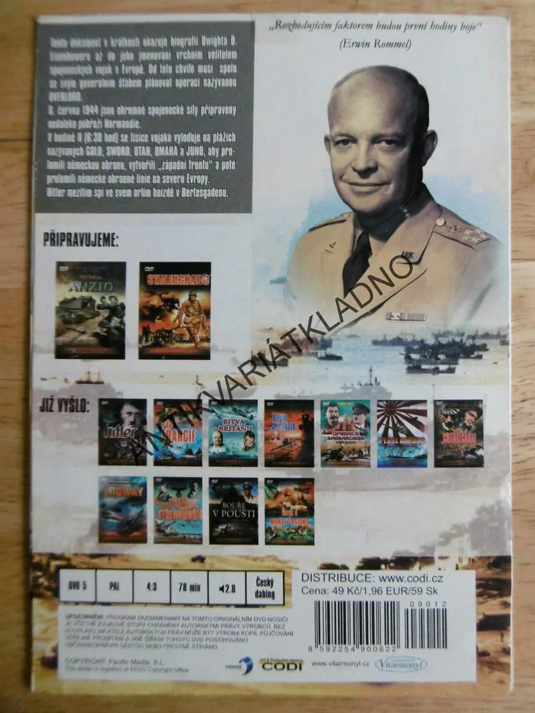 DEN D- VYLODĚNÍ V NORMANDII, DVD FILM 2.SVĚT.VÁLKA,