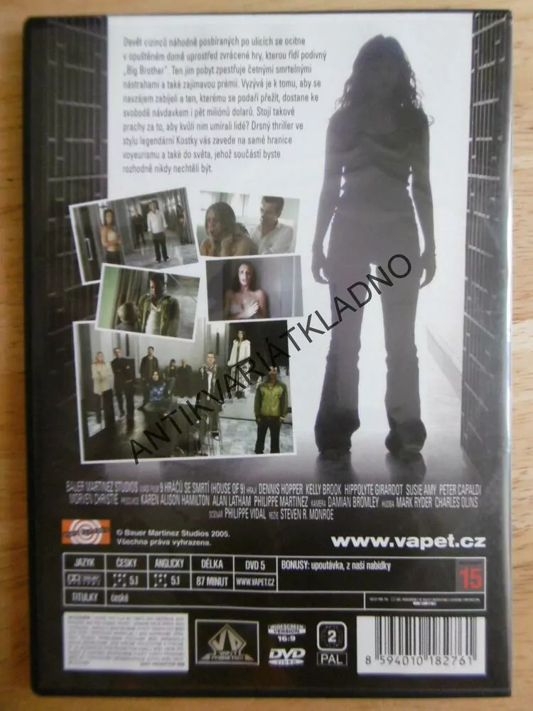 9 HRÁČŮ SE SMRTÍ, DVD FILM HOROR