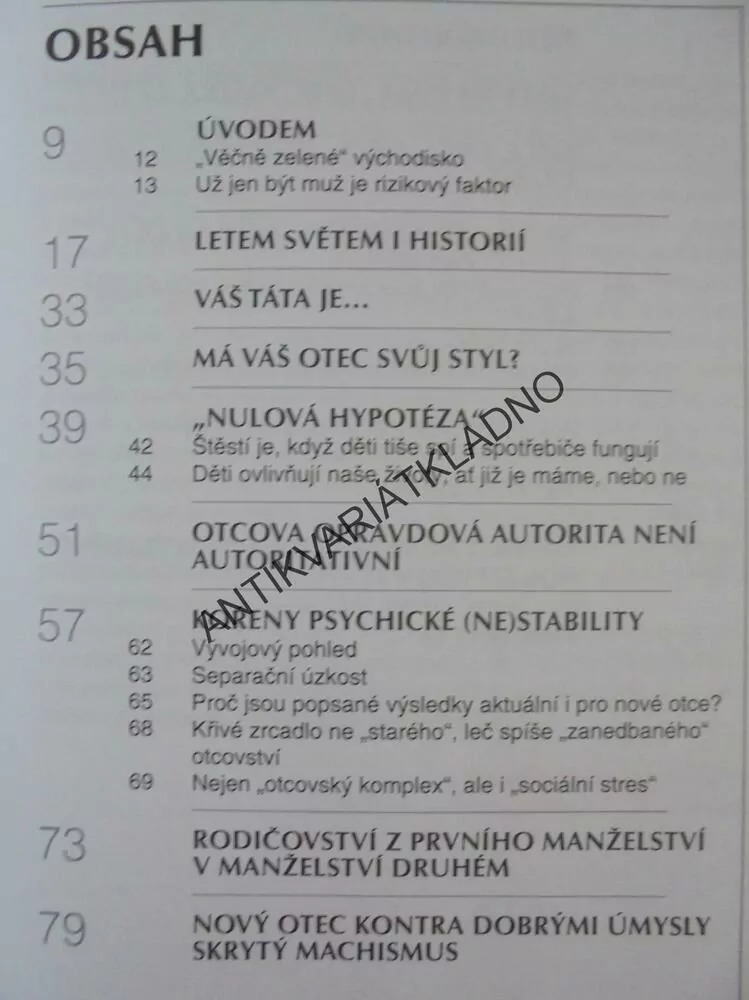 O OTCOVSKÉ ROLI, RODINA, DÍTĚ, PSYCHOLOGIE, NOVÁK