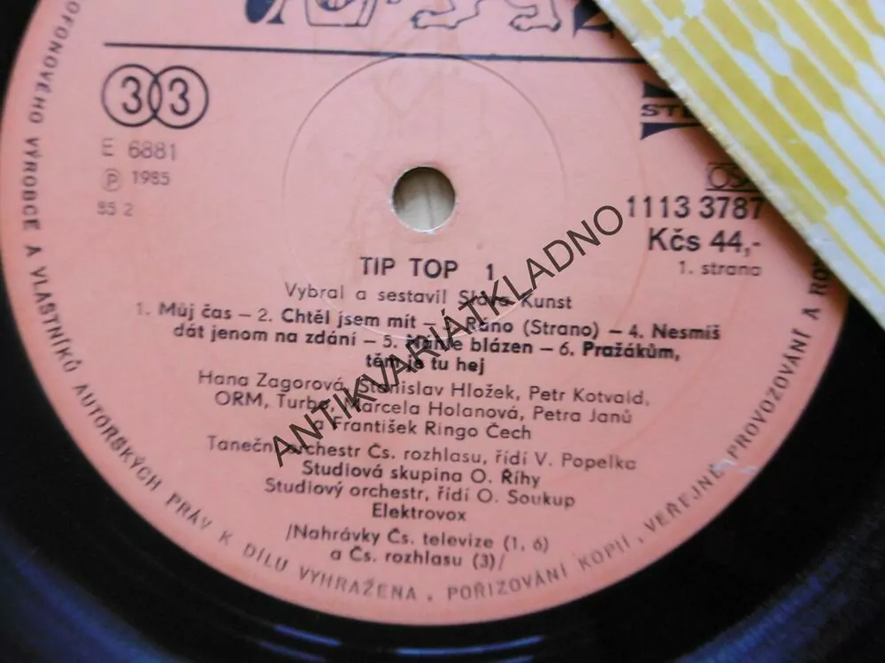 TIP TOP 1., GOTT, VONDRÁČKOVÁ, OLYMPIC, ROTTROVÁ, TANGO, ZELENKOVÁ