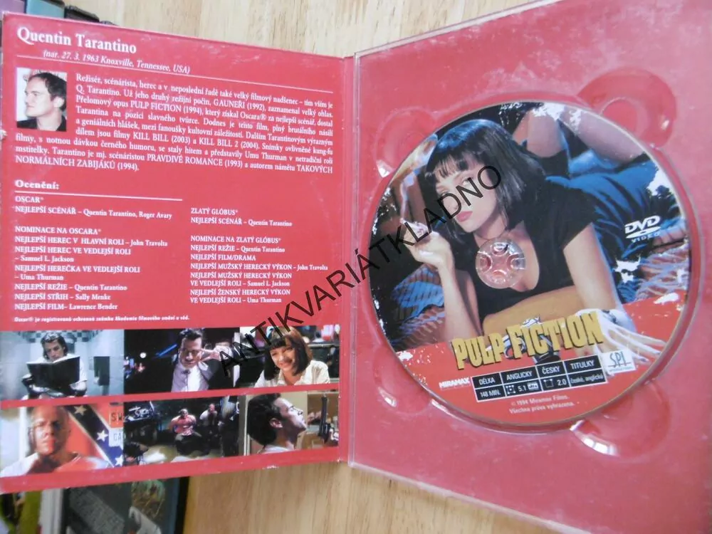 PULP FICTION, TARANTINO, TRAVOLTA, DVD FILM 