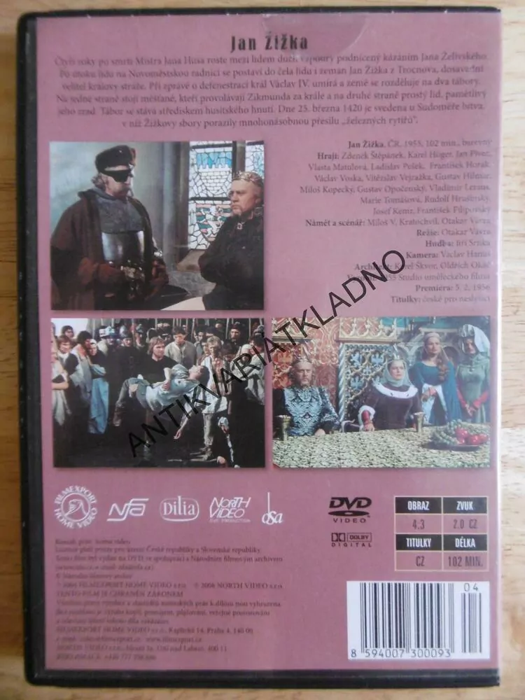 JAN ŽIŽKA, DVD FILM