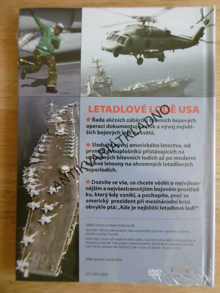 LETADLOVÉ LODĚ USA, DOKUMENT DVD FILM,