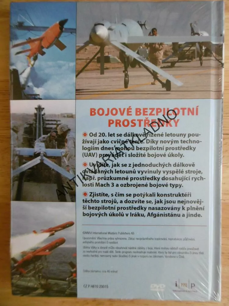 BOJOVÉ BEZPILOTNÍ PROSTŘEDKY, DOKUMENT DVD FILM,
