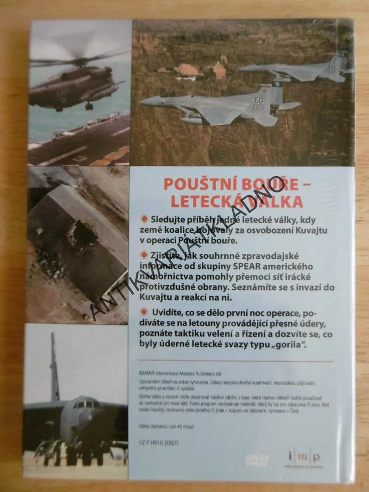 POUŠTNÍ BOUŘE, LETECKÁ VÁLKA, DOKUMENT DVD FILM,