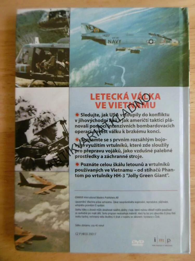 LETECKÁ VÁLKA VE VIETNAMU, DOKUMENT DVD FILM,
