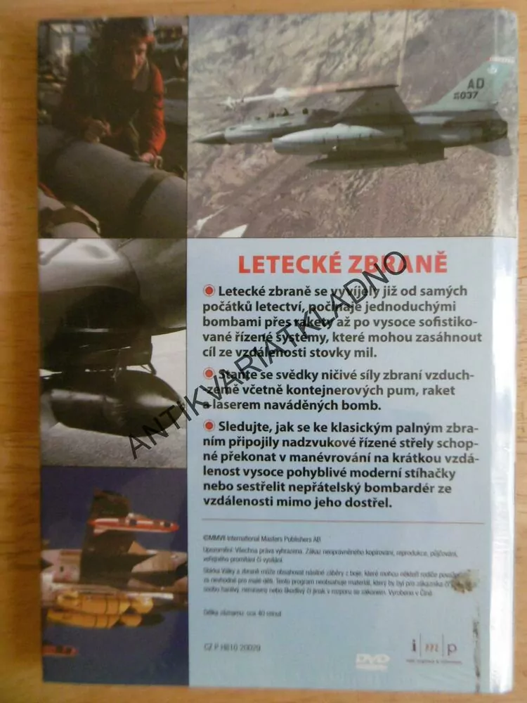 LETECKÉ ZBRANĚ, DOKUMENT DVD FILM,