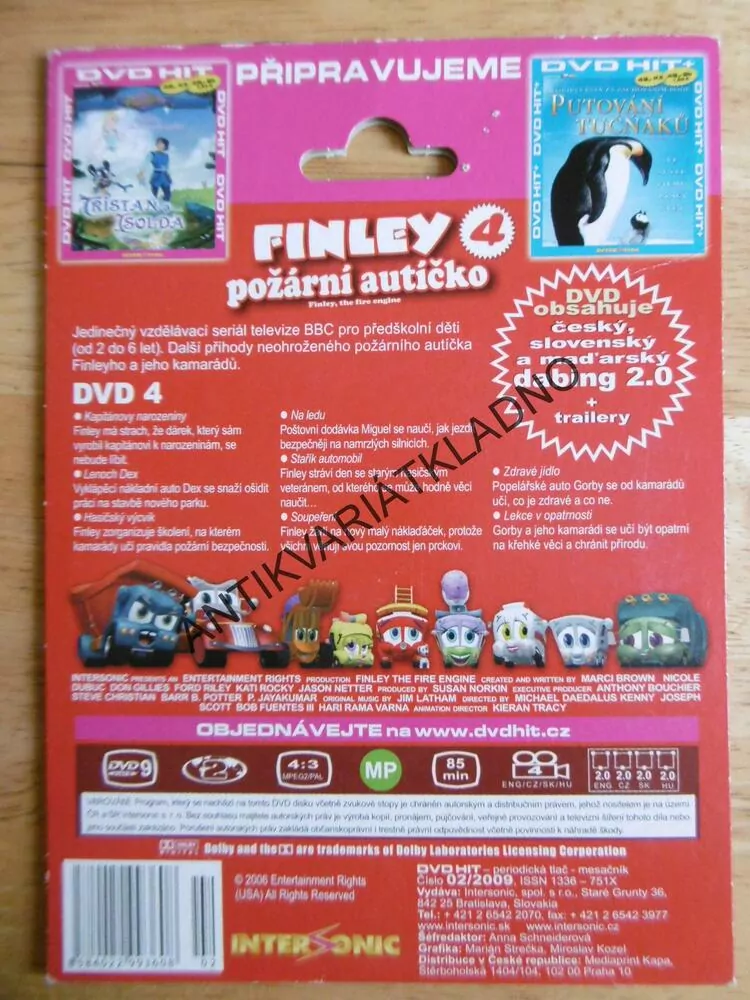 FINLEY POŽÁRNÍ AUTÍČKO 4., DVD FILM POHÁDKA