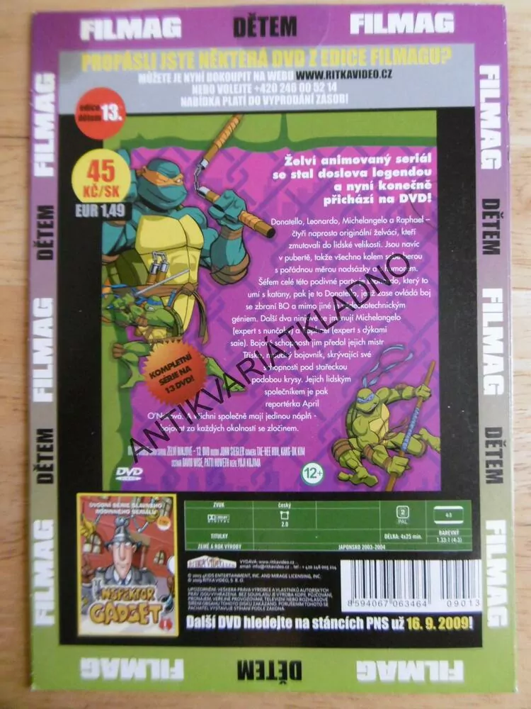 ŽELVY NINJA 13., DVD FILM 