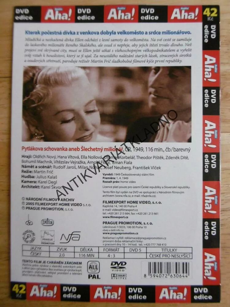 PYTLÁKOVA SCHOVANKA, DVD FILM 