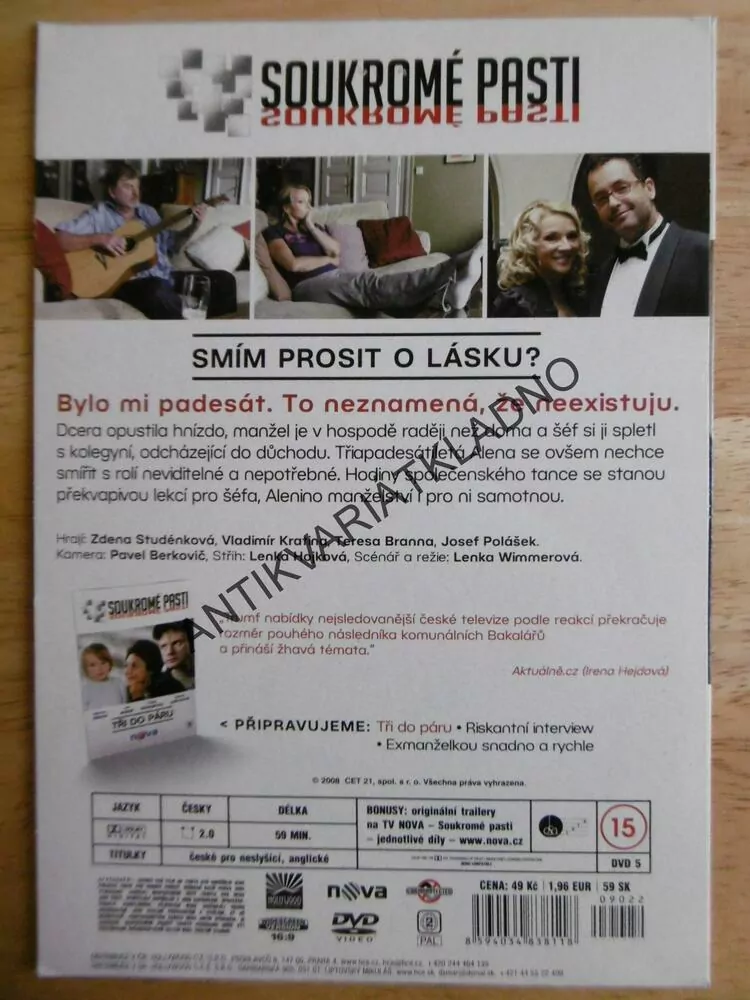 SMÍM PROSIT O LÁSKU?, SOUKROMÉ PASTI, DVD FILM
