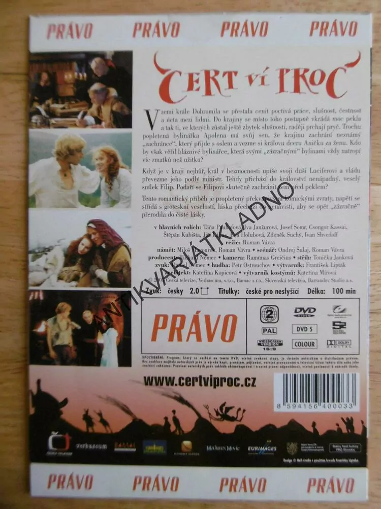 ČERT VÍ PROČ, DVD FILM 