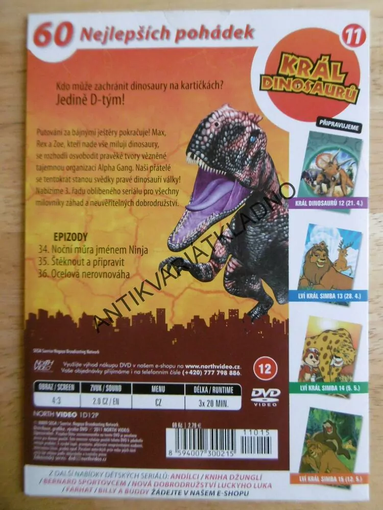 KRÁL DINOSAURŮ, DVD FILM