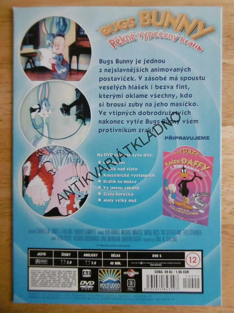 BUGS BUNNY, PĚKNĚ VYPEČENÝ KRÁLÍK, DVD FILM