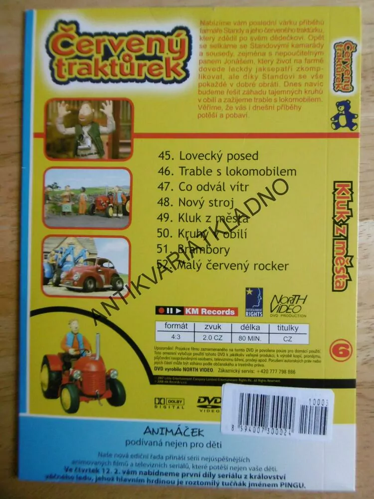 ČERVENÝ TRAKTŮREK 6., KLUK Z MĚSTA, DVD FILM