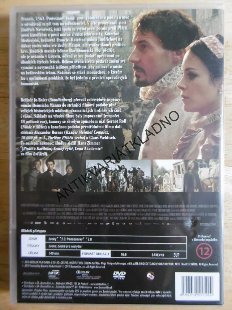 JINDŘICH IV. NAVARRSKÝ, DVD FILM