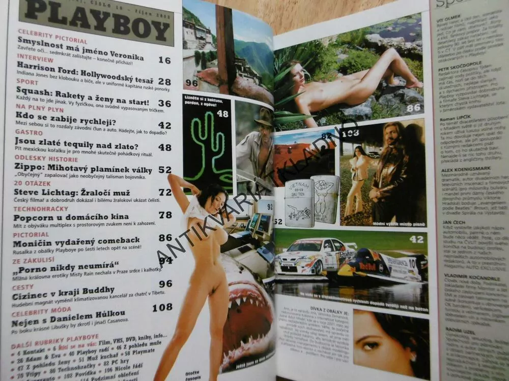 PLAYBOY, 10/2002, VERONIKA ZEMANOVÁ, HARRISON FORD