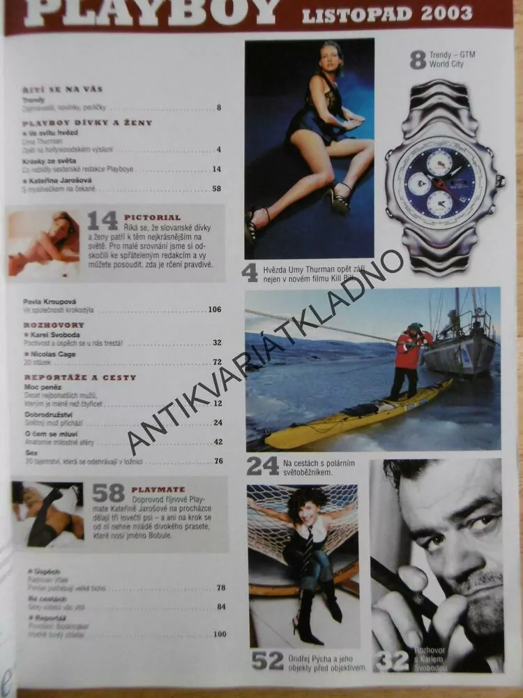 PLAYBOY, 11/2003, UMA THURMAN