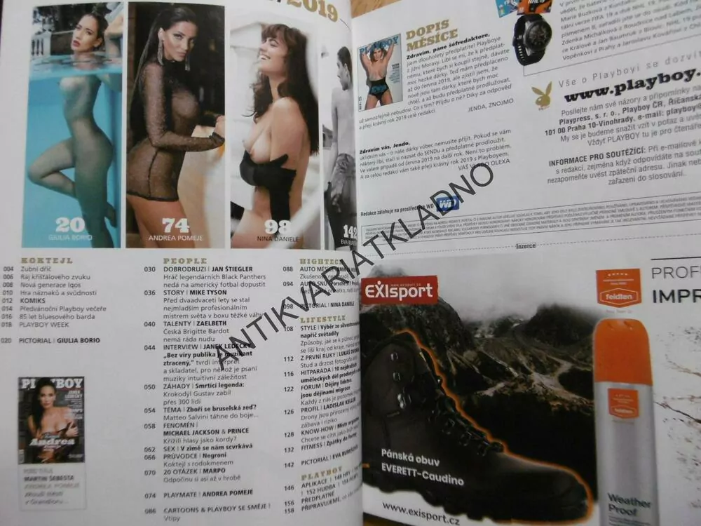 PLAYBOY, 1-2/2019, JANEK LEDECKÝ, ANDREA POMEJE