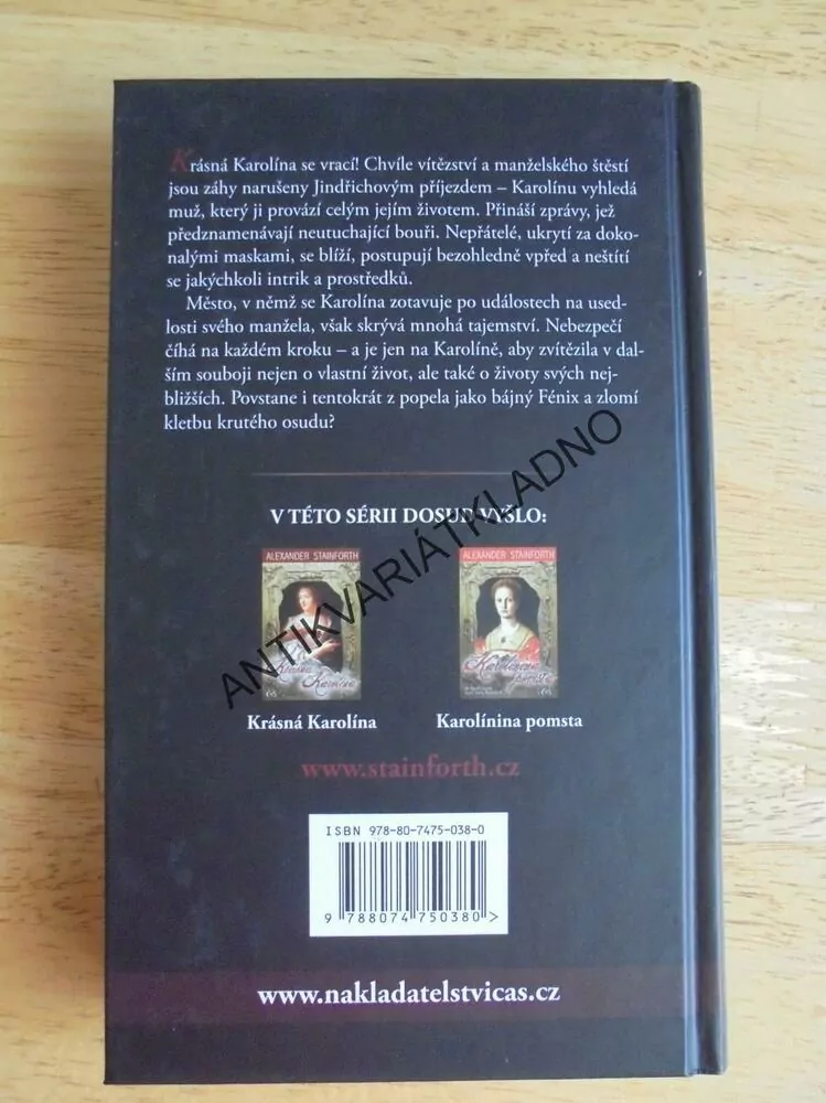 KAROLÍNINA VOLBA, 3. DÍL OSUDY TAJNÉ DCERY RUDOLFA II.,A. STAINFORTH, **an