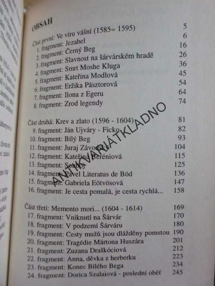 ČACHTICKÁ PANÍ II., NOVÉ FRAGMENTY HISTORICKÉ HRŮZY, ANDRÁSZ BARTOLDY, **an