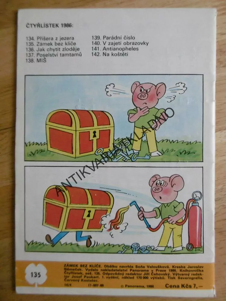 ČTYŘLÍSTEK 135 - ZÁMEK BEZ KLÍČE