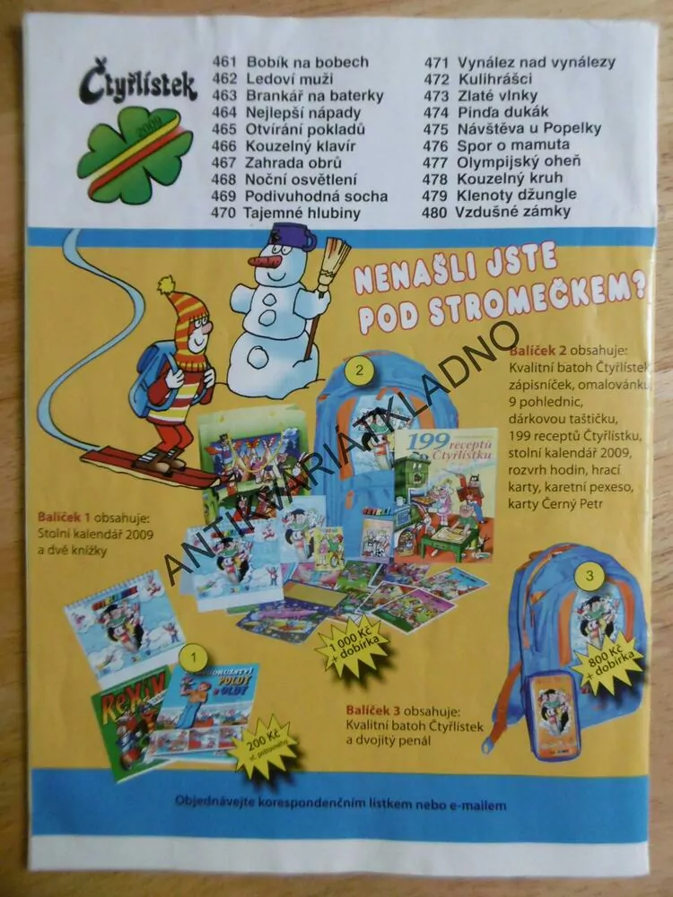 ČTYŘLÍSTEK 461 - BOBÍK NA BOBECH