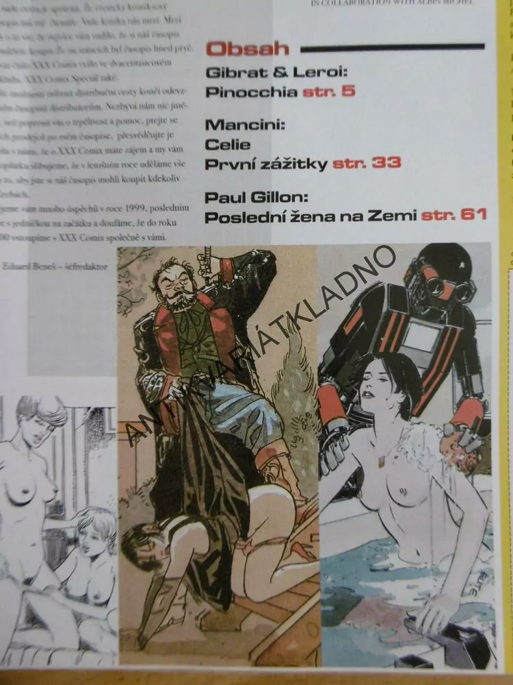 XXX COMIX 1/1999, KOMIKS, EROTIKA