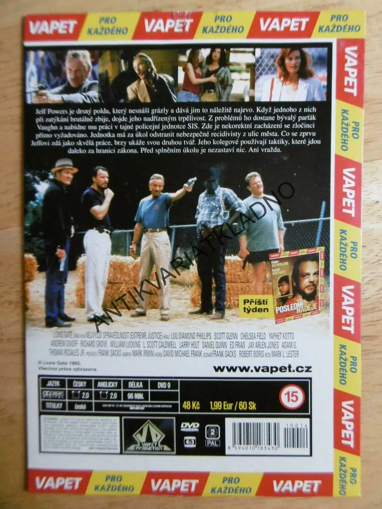 NEJVYŠŠÍ SPRAVEDLNOST, SCOTT GLENN, LOU DIAMOND PHILLIPS,  DVD FILM,