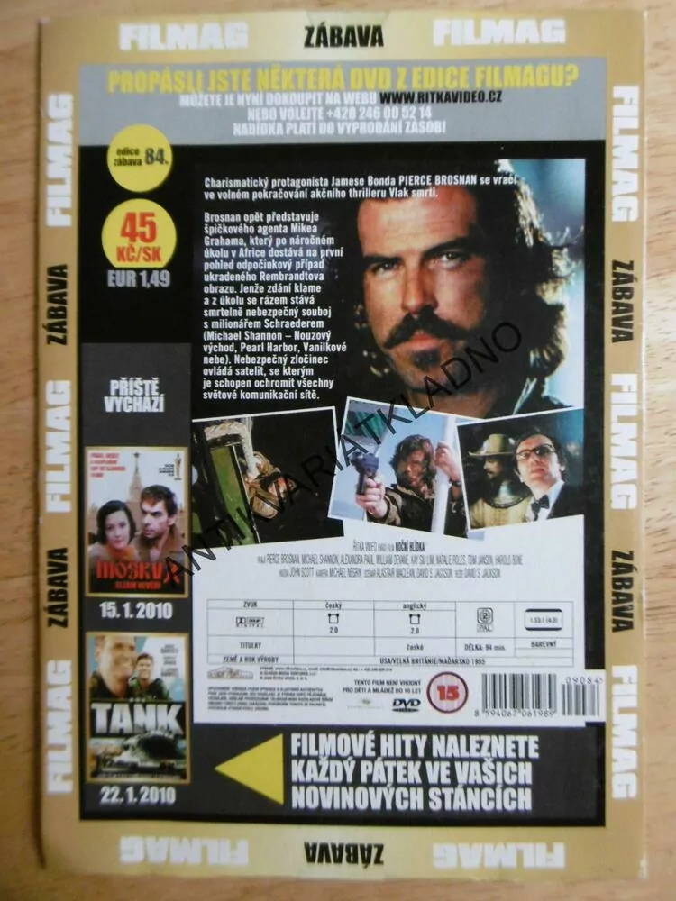 NOČNÍ HLÍDKA, PIERCE BROSNAN, DVD FILM,