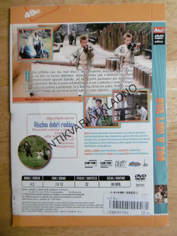 DVA LIDI V ZOO, DVD FILM,