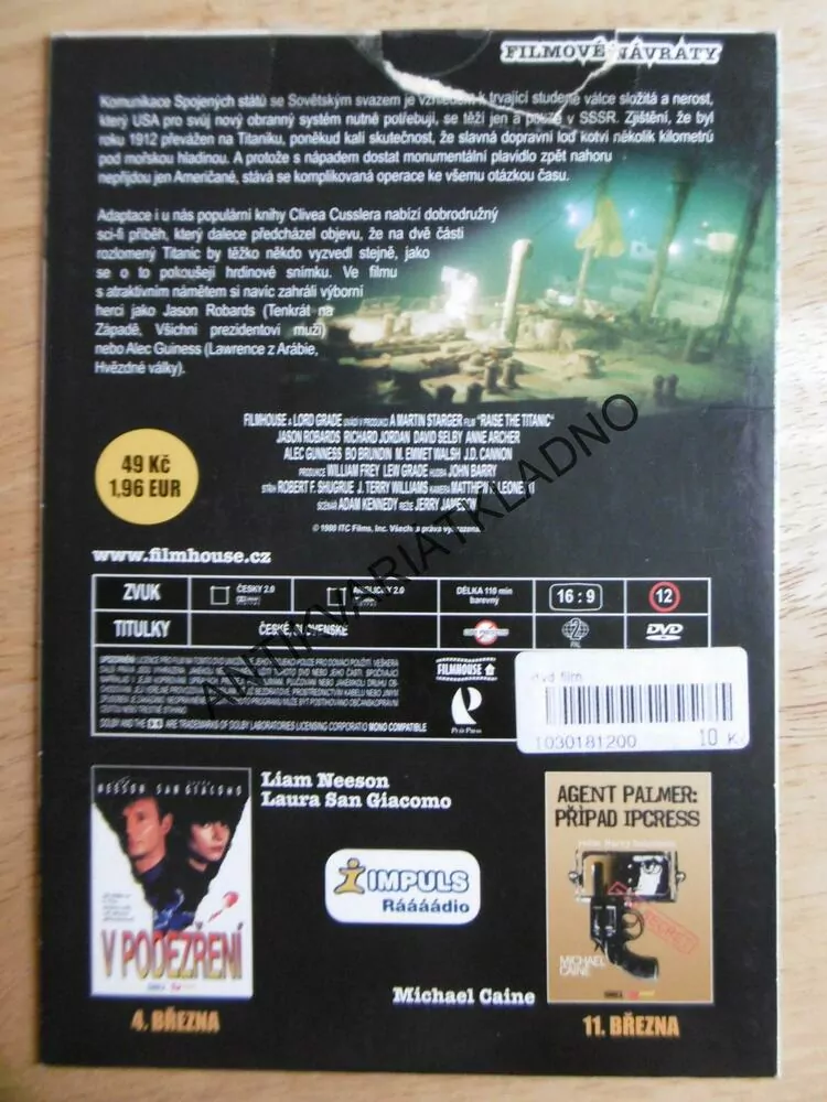 VYZVEDNUTÍ TITANIKU, DVD FILM 