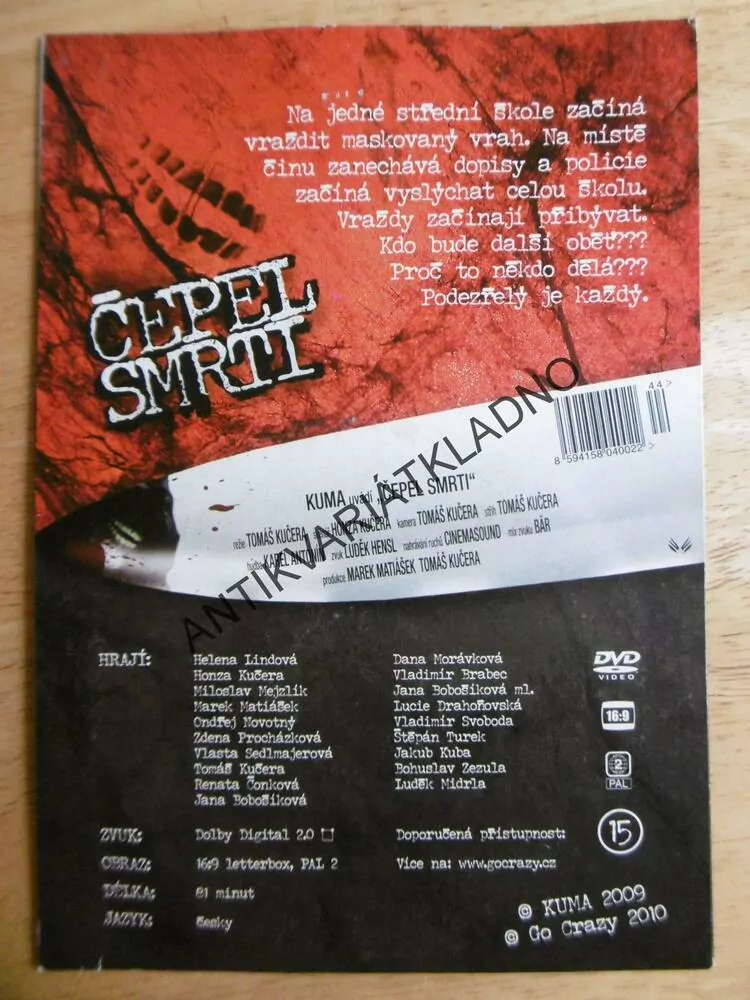 ČEPEL SMRTI, DVD FILM 
