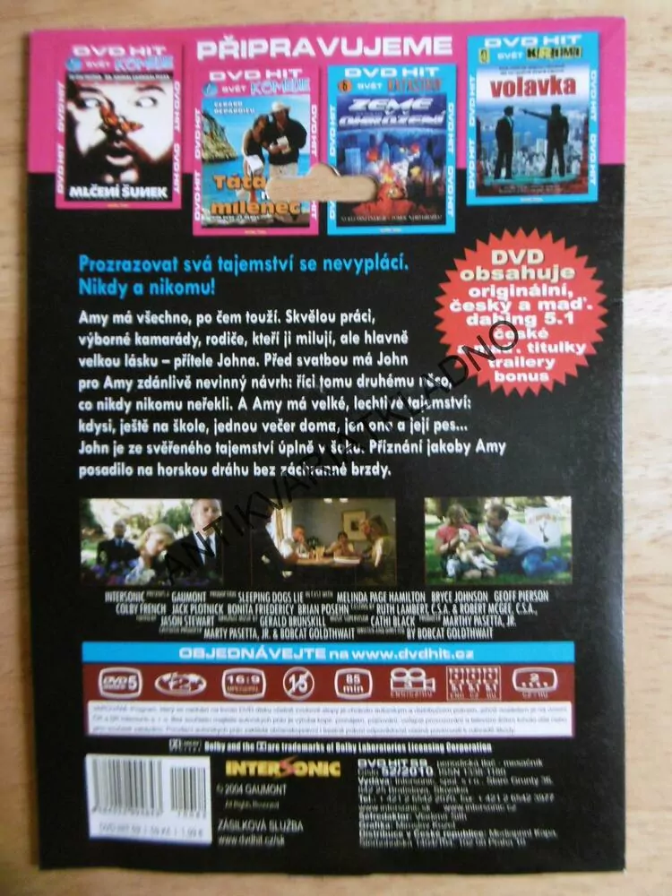 NESAHEJME PSŮM NA PÁRKY, DVD FILM