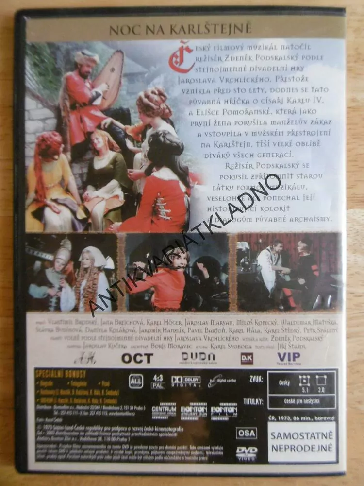 NOC NA KARLŠTEJNĚ, DVD FILM 