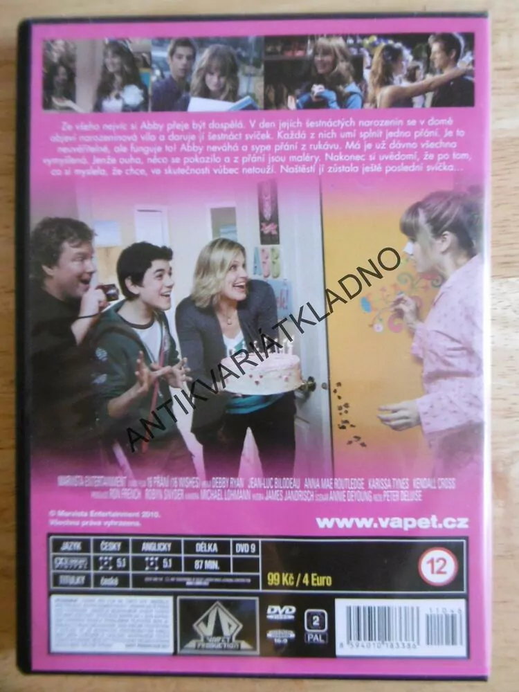 16 PŘÁNÍ, DVD FILM
