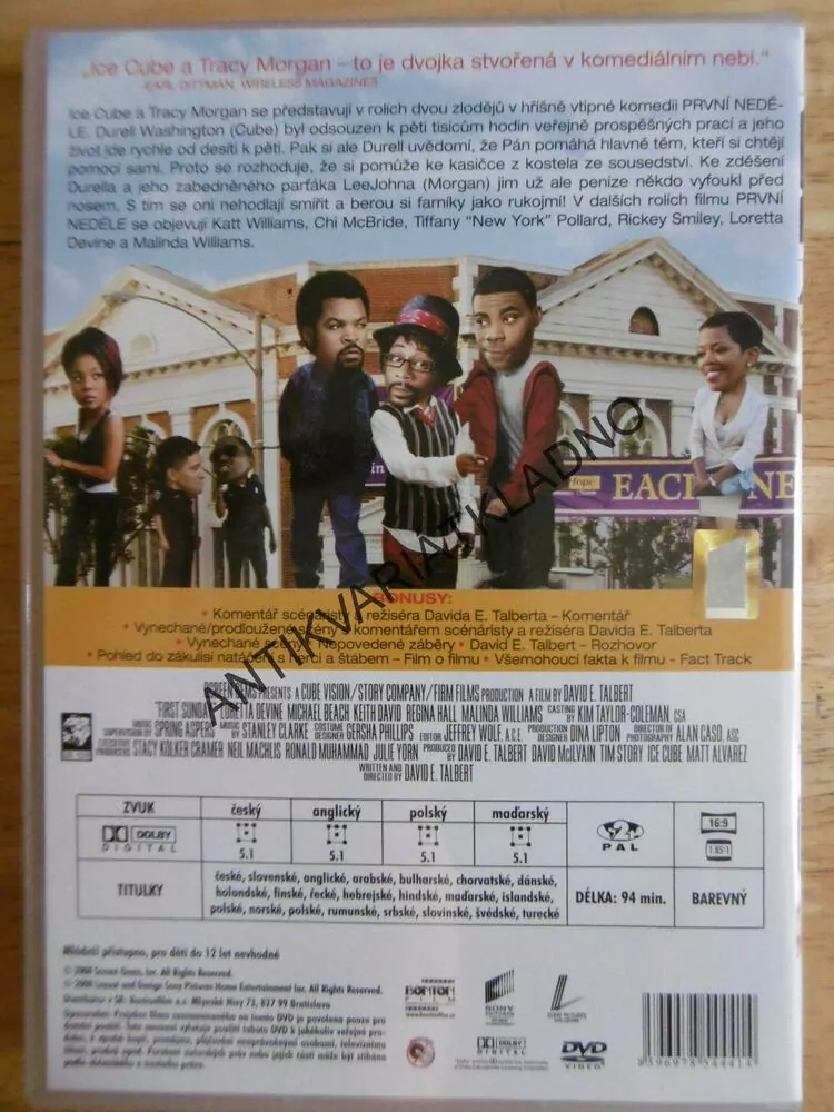 PRVNÍ NEDĚLE, ICE CUBE, DVD FILM