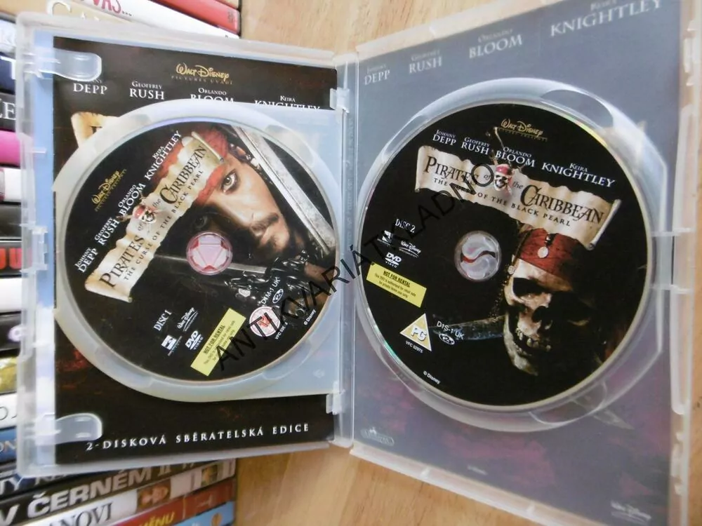 PIRÁTI Z KARIBIKU, PROKLETÉ ČERNÉ PERLY, DVD FILM