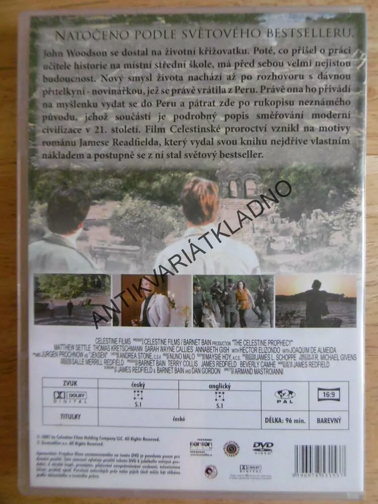 CELESTÍNSKÉ PROKLETÍ, DVD FILM