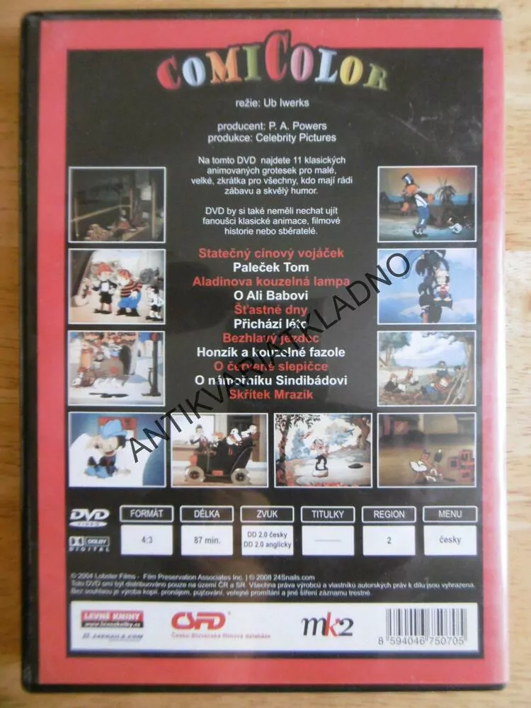 COMICOLOR, NAPŘ.: PALEČEK TOM,O ALI BABOVI, AJ. DVD FILM
